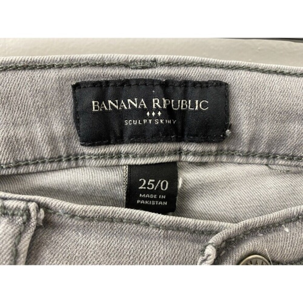 Banana Republic Jeans Womens 25/0 Gray Sculpt Skinny Stretch Low Rise - Picture 6 of 11